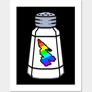 Salt Spring Island, BC - Rainbow Salt Shaker - Colourful - Salt Spring Island Posters and Art